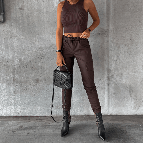 Elena - Chic cargo pants - IntimaChic