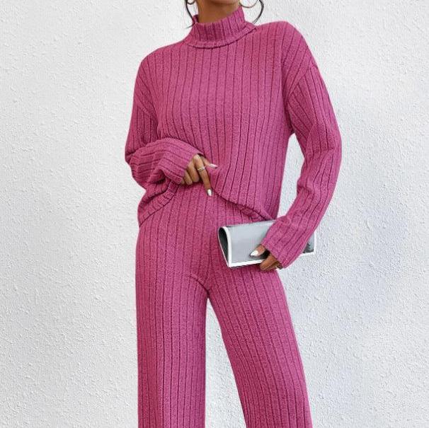 Elegant Autumn and Winter Knitted Long Sleeve Suit - IntimaChic