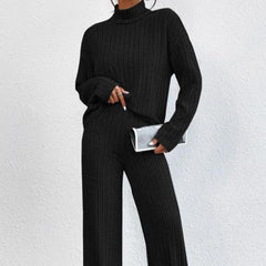 Elegant Autumn and Winter Knitted Long Sleeve Suit - IntimaChic