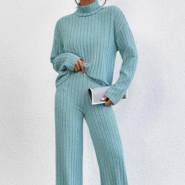 Elegant Autumn and Winter Knitted Long Sleeve Suit - IntimaChic