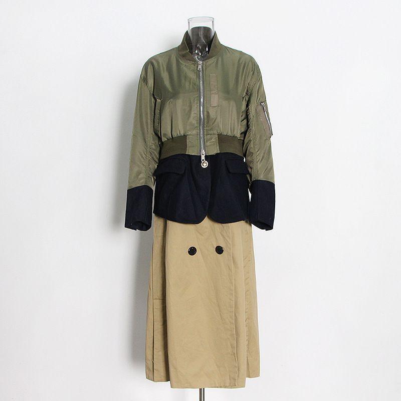 Stylish All-Match Contrast Drawstring Jacket Coat for Layering Seasons - IntimaChic