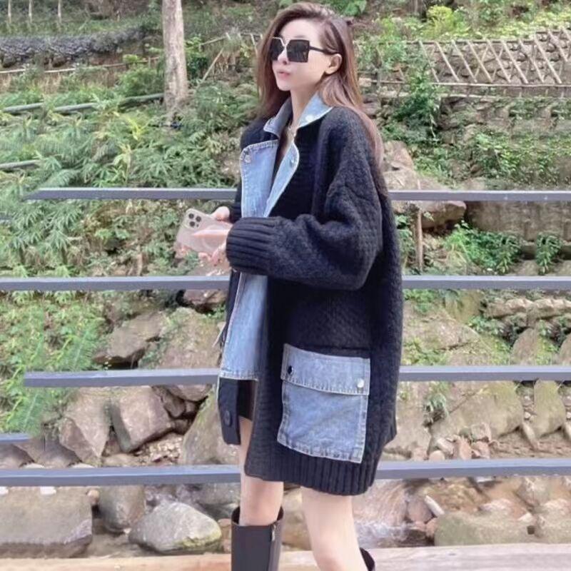 Fake Two-Piece Sweater Coat - IntimaChic