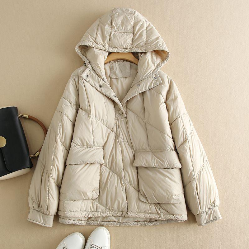 New White Duck Down Jacket for Women - IntimaChic