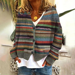 Sweater Fashion Rainbow Series Coat - IntimaChic