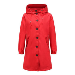 Women's Splash-resistant Hooded Trench Coat - IntimaChic