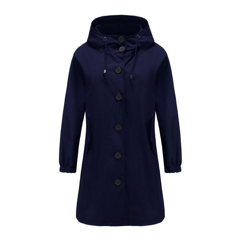 Women's Splash-resistant Hooded Trench Coat - IntimaChic