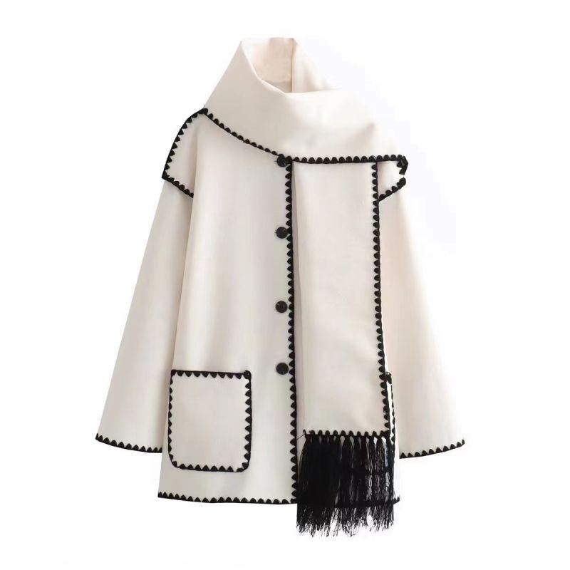 Woolen Scarf Coat - IntimaChic