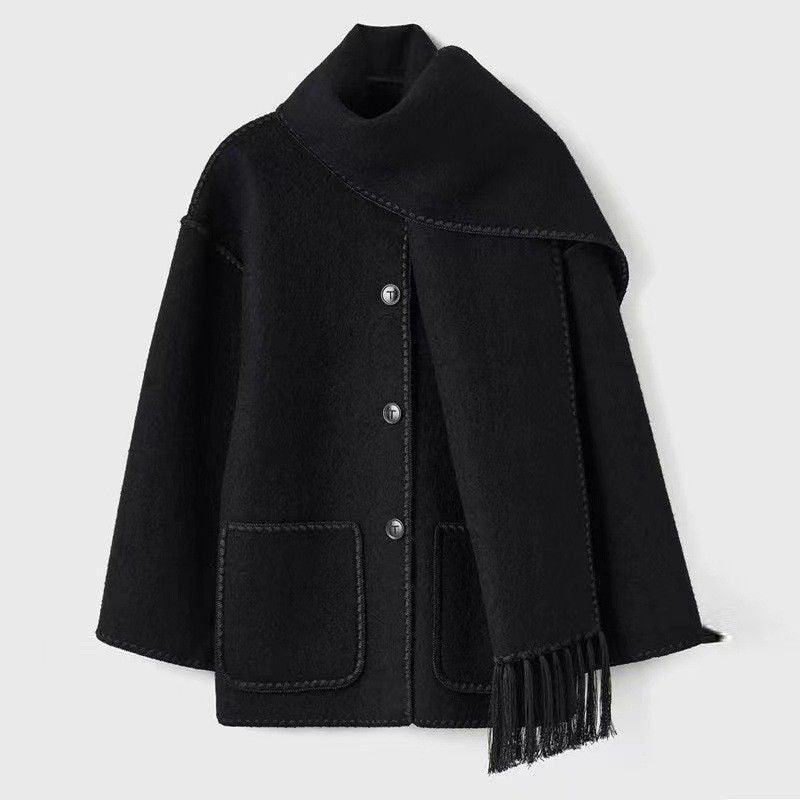 Woolen Scarf Coat - IntimaChic