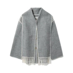 Woolen Scarf Coat - IntimaChic