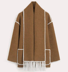 Woolen Scarf Coat - IntimaChic