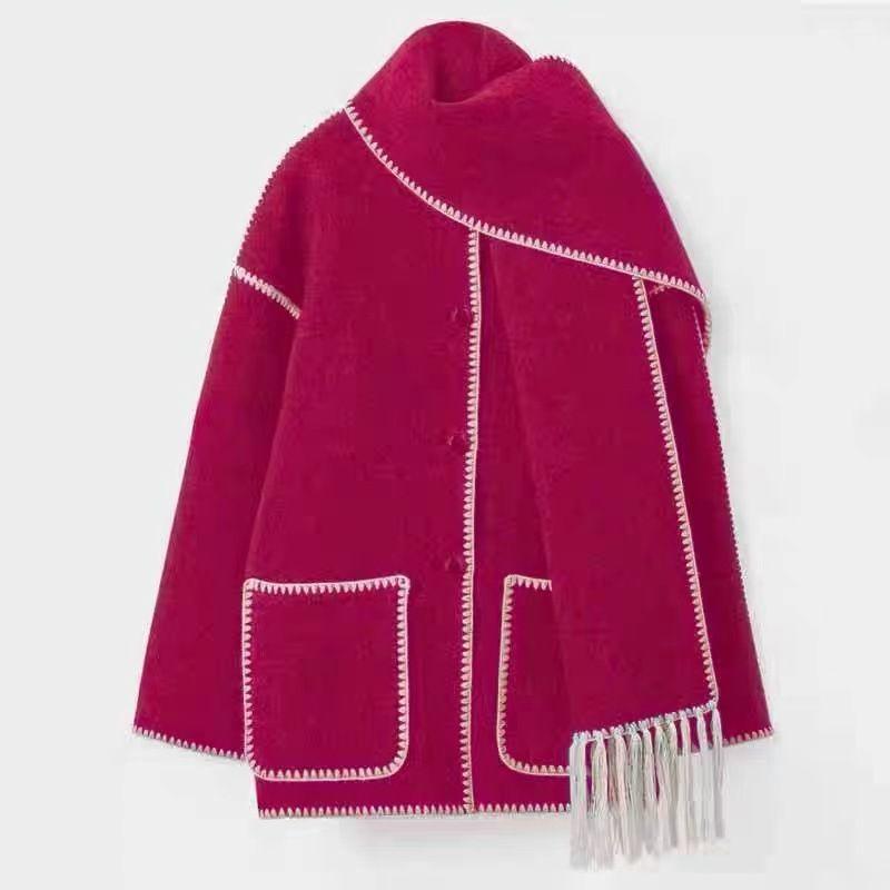 Woolen Scarf Coat - IntimaChic