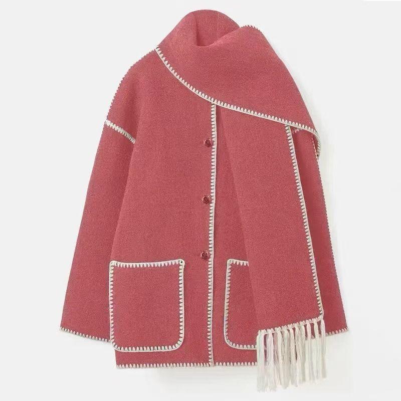 Woolen Scarf Coat - IntimaChic