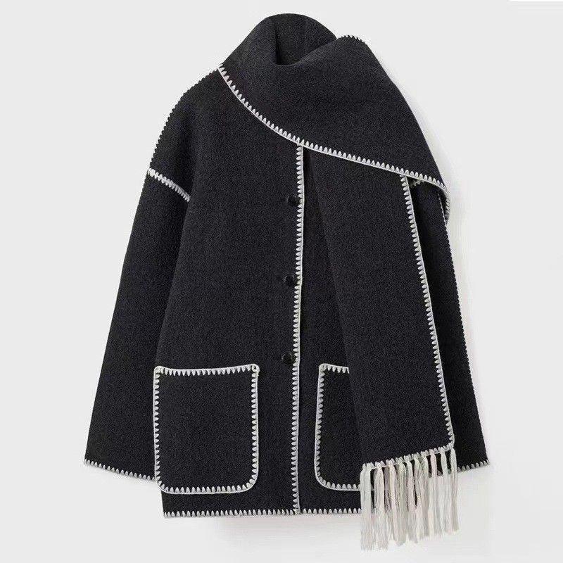 Woolen Scarf Coat - IntimaChic