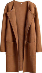 Lapel Tweed Coat - IntimaChic