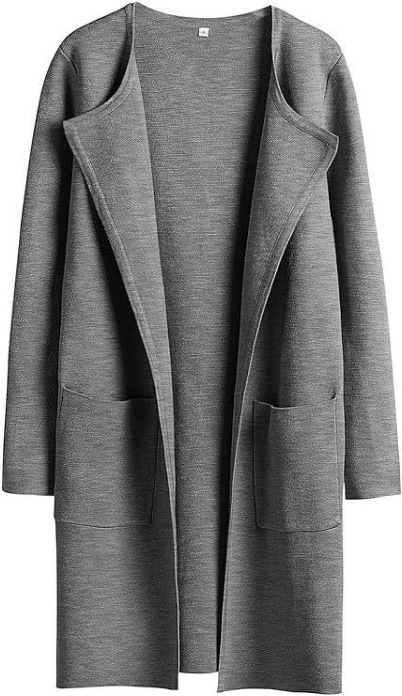 Lapel Tweed Coat - IntimaChic