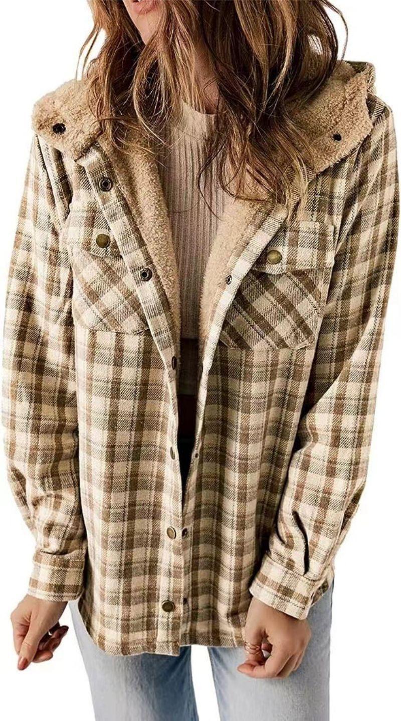 Long Sleeve Jacket Check - IntimaChic