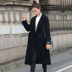 Women's Mid-length Woolen Coat - IntimaChic