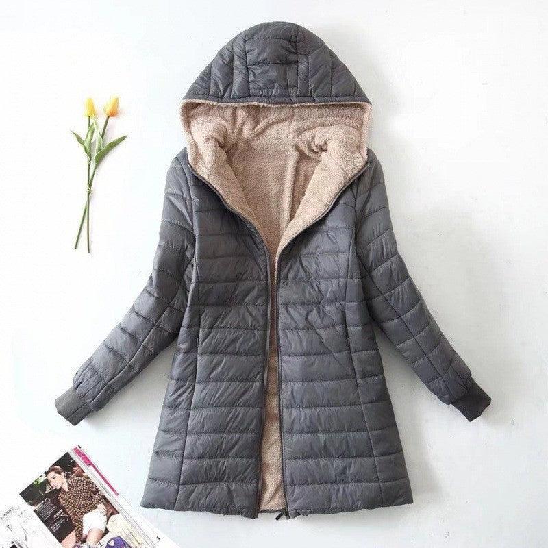 Slim-Fit Cotton-Padded Clothes With Hooded - IntimaChic