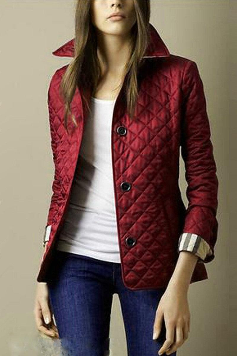 Single-breasted Slim-fit Cotton-padded Jacket - IntimaChic