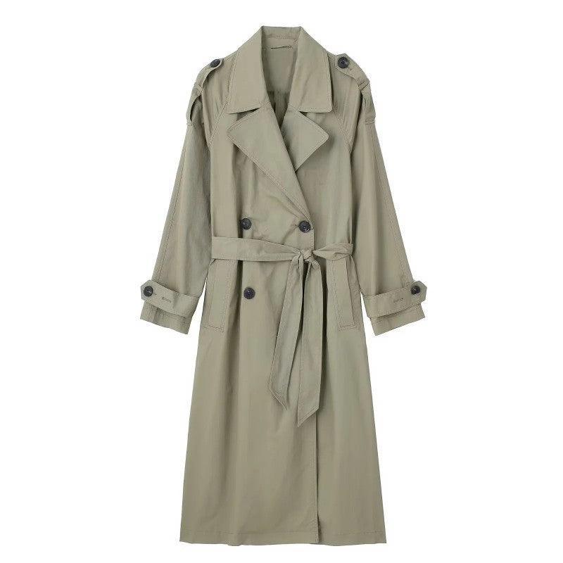 Lapel Double Breasted Coat - IntimaChic