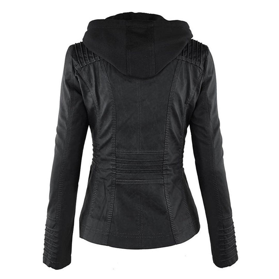 Cleo™ - Elegant Leather Jacket - IntimaChic