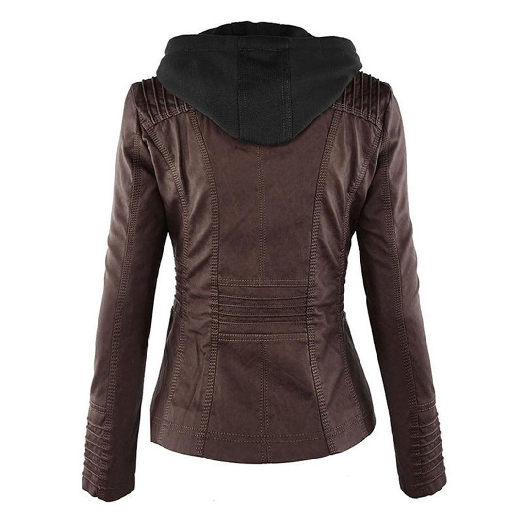 Cleo™ - Elegant Leather Jacket - IntimaChic