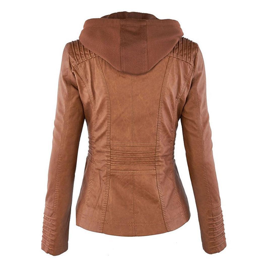 Cleo™ - Elegant Leather Jacket - IntimaChic