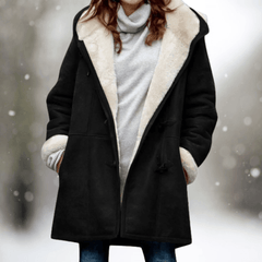 Evely | Elegant Warm jacket with hood - IntimaChic