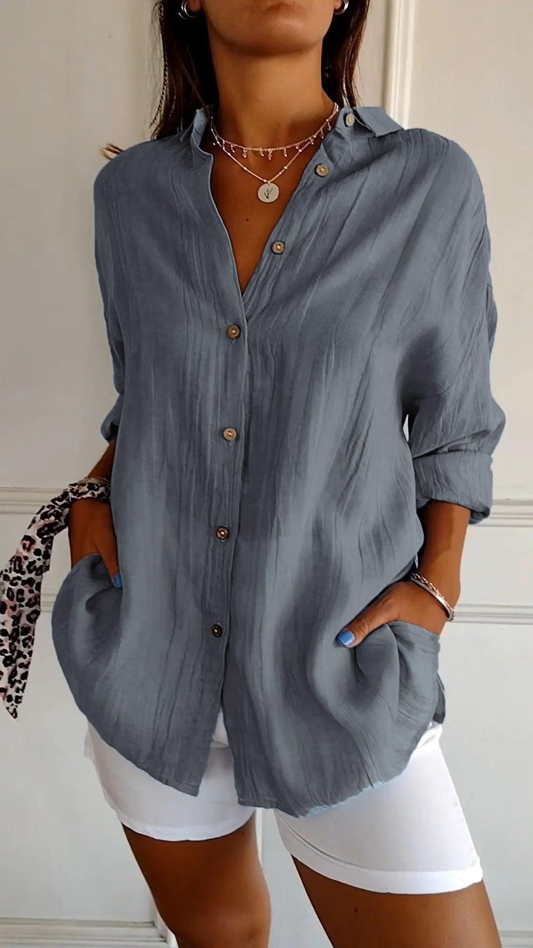 Saskia | Elegant Shirt For Women - IntimaChic